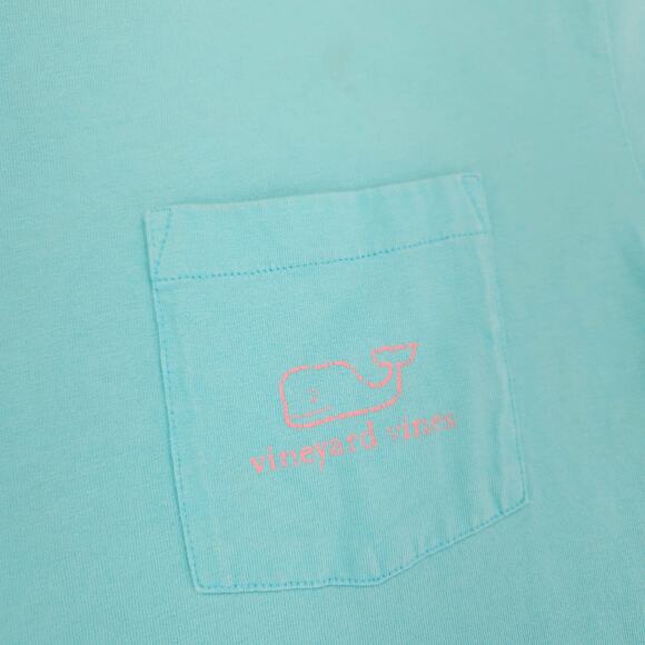 Vineyard Vines Short Sleeve Crew Neck Pocketed T-Shirt Mens Size M Light Blue - Picture 4 of 9